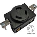 Conntek Conntek 80611, 30A, 3-Prong Locking Single Flush Receptacle w/ NEMA L5-30R Female End, 2 Pole-3 Wire 80611
